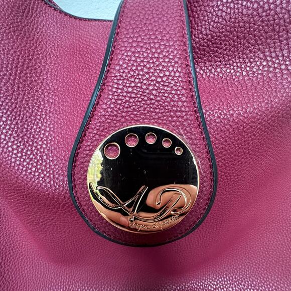 Acqua di Perla Burgundy Shoulder Hobo Bag - Studded Design - Picture 6 of 12